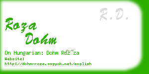roza dohm business card
